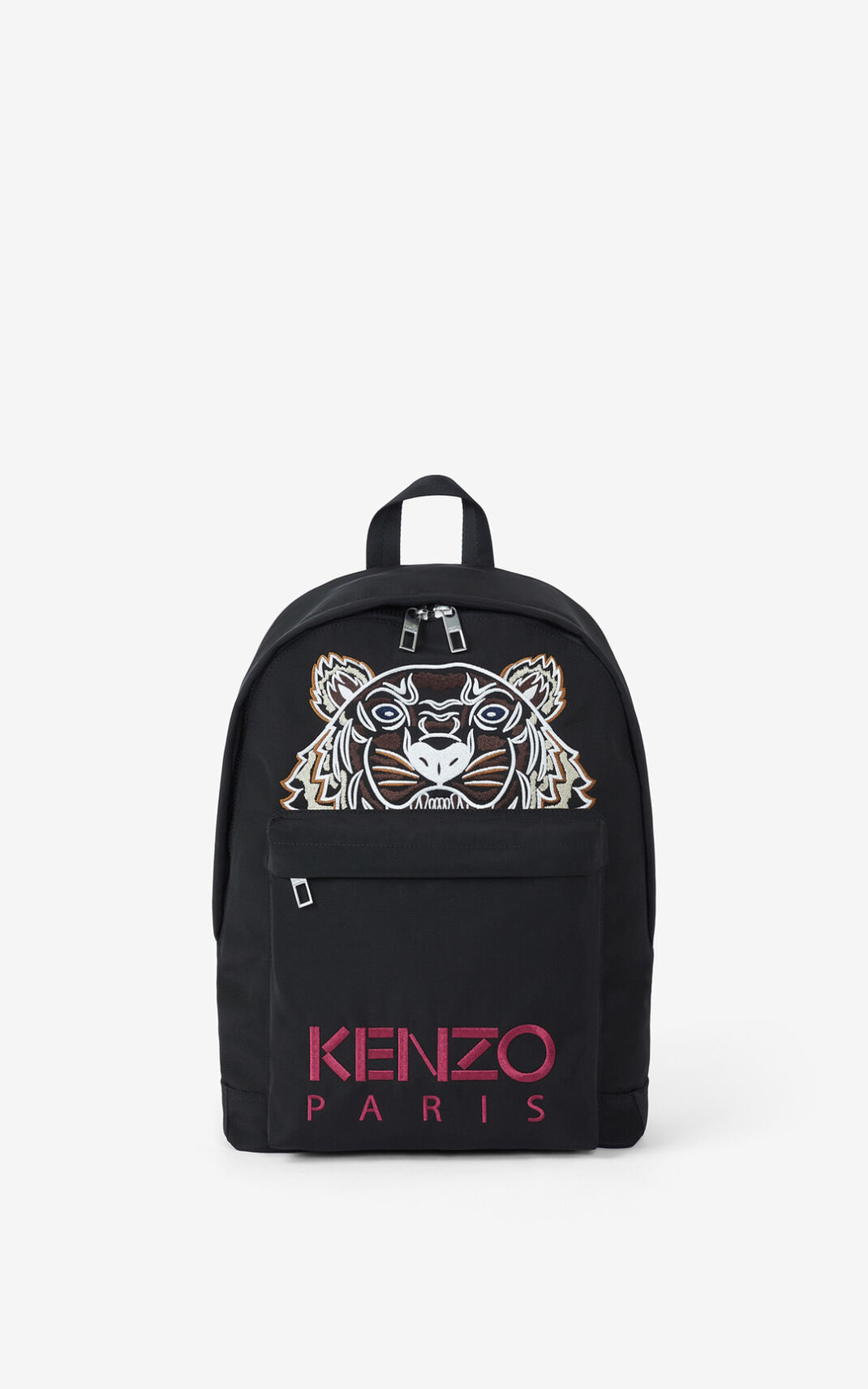 Kenzo Kanvas Kampus Tiger Sırt Çantası Erkek Siyah | 7531-JFUBX